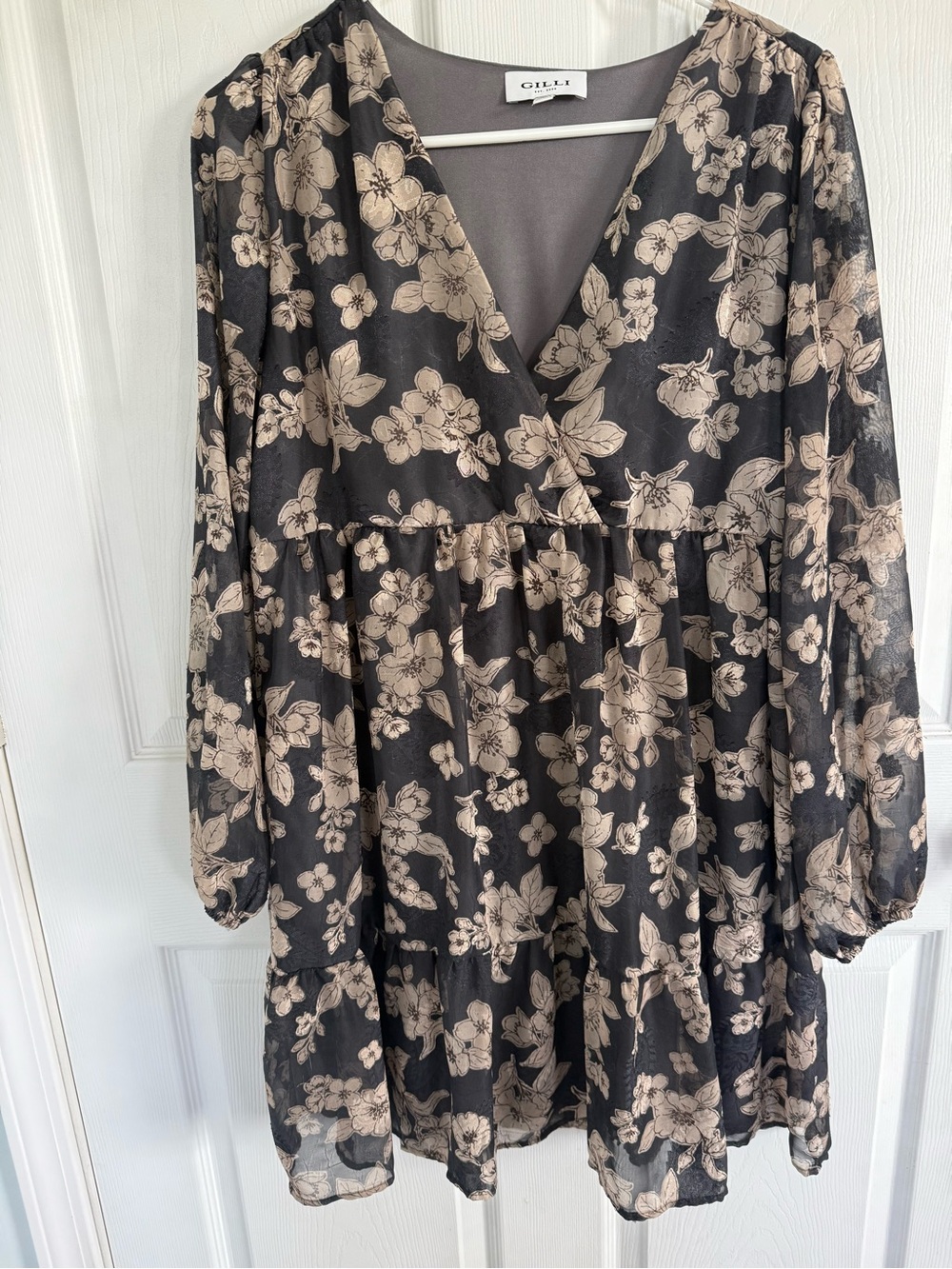 Gilli Floral Tiered Dress M Fall Wedding Guest Boho Western Feminine Nashville